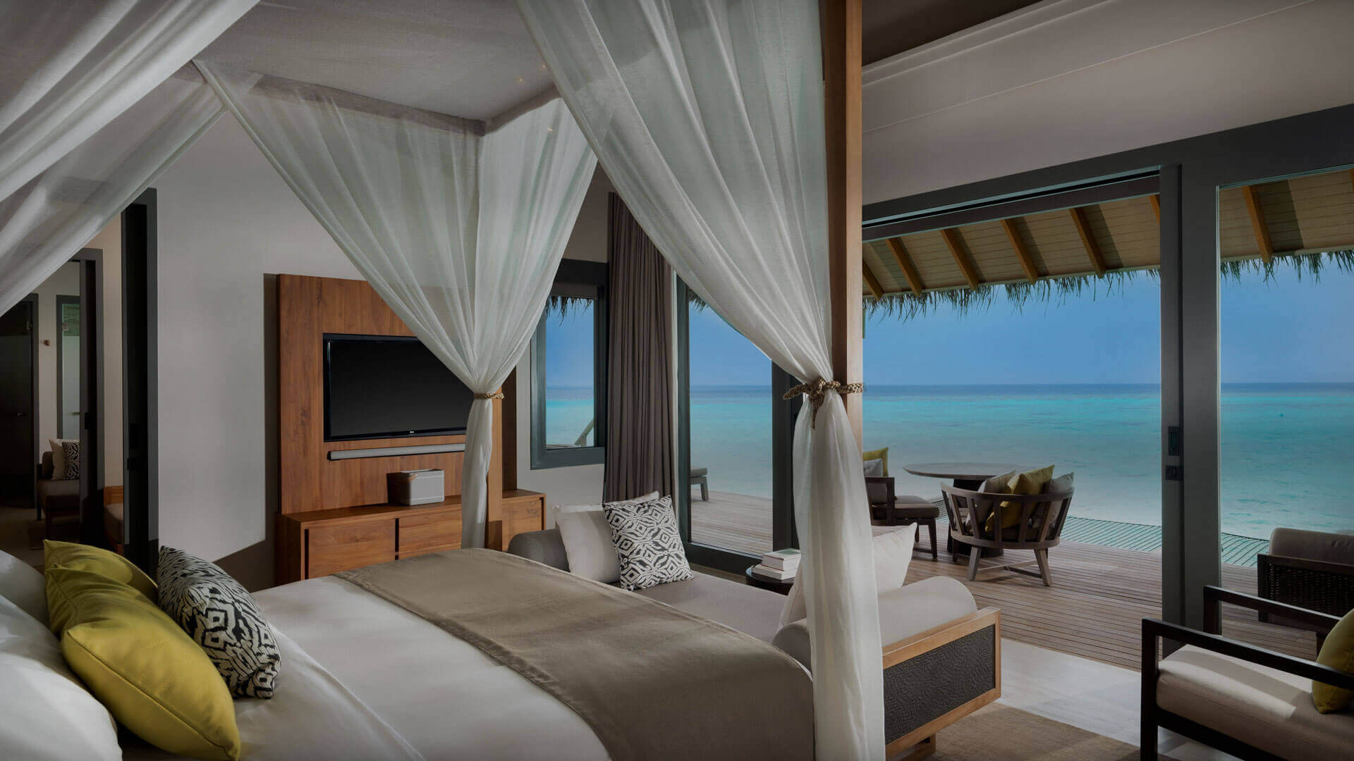 Over water villas at Vakkaru Maldives