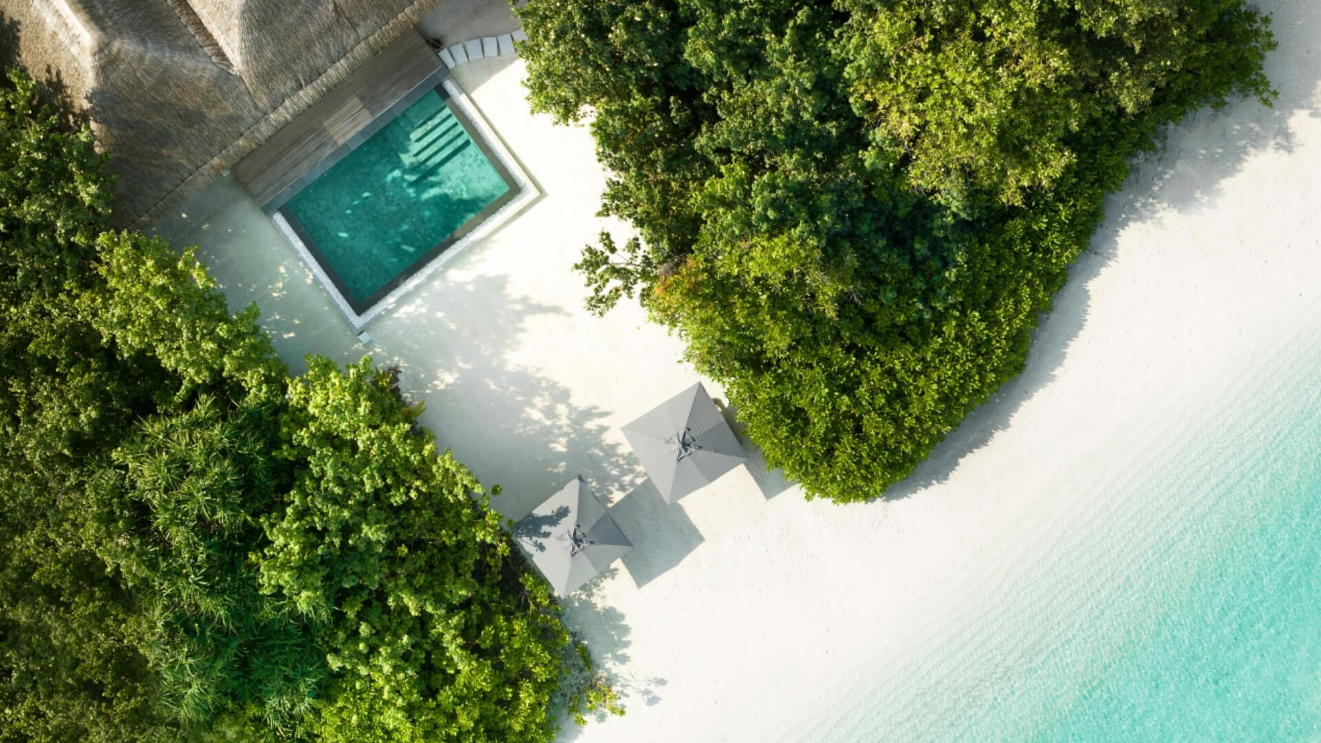 Vakkaru Maldives two bedroom beach pool retreat with outdoor pool and sunbed
