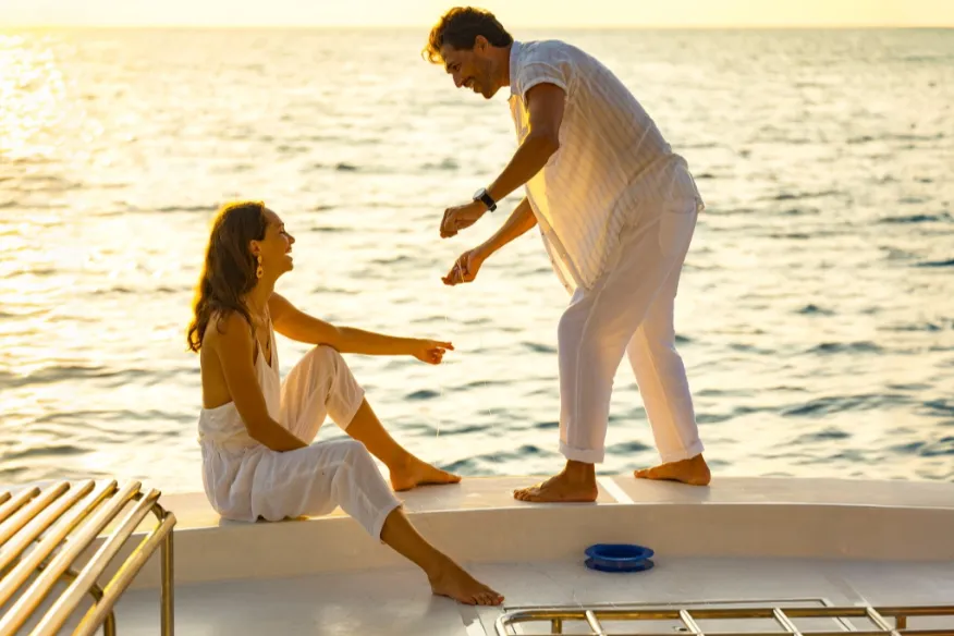 Private sunset fishing at Vakkaru Maldives on dhoni with traditional methods