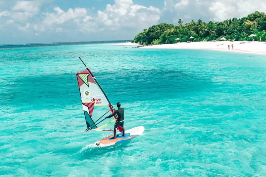 Windsurfing at Vakkaru Maldives with lessons and equipment rental