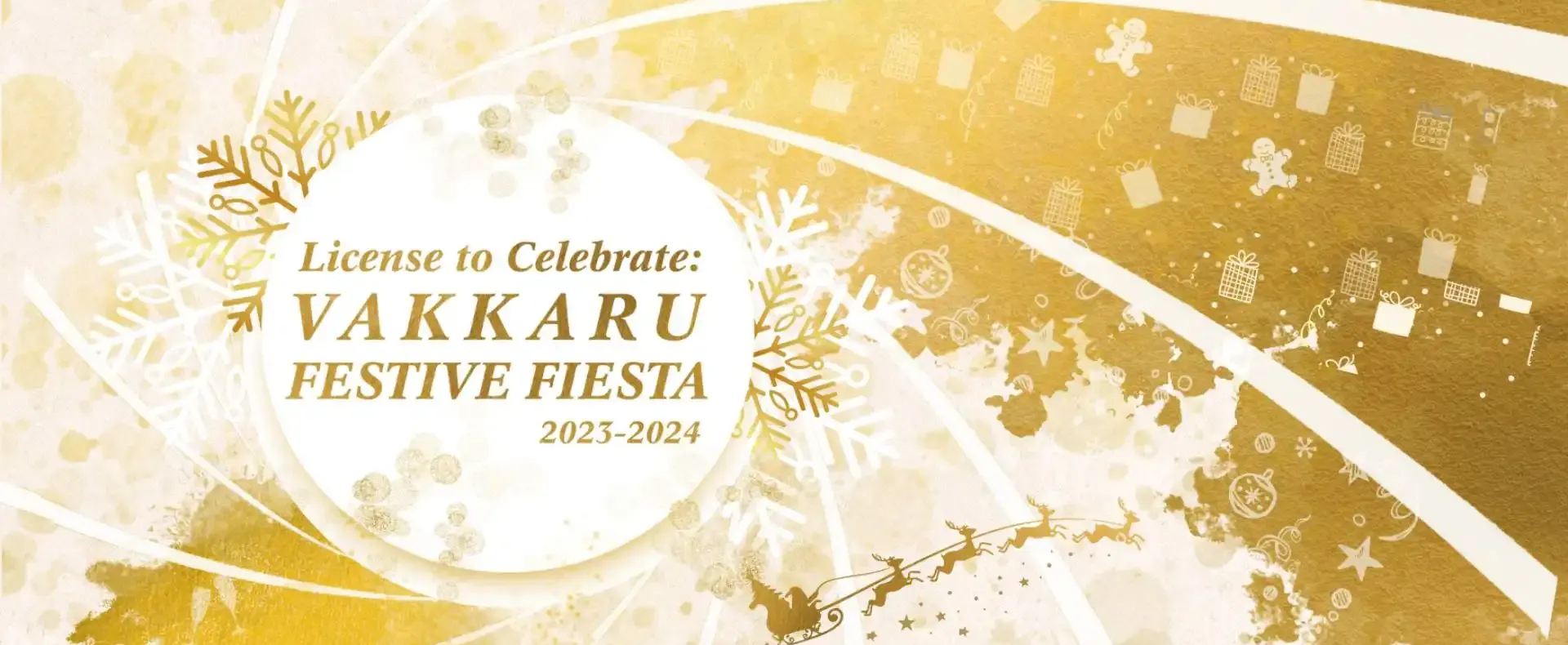 Festive Fiesta 2023–2024 event banner celebrating the holiday season at Vakkaru Maldives.