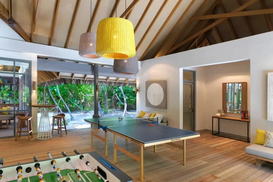 Coconut Club social lounge for games, books and relaxation.