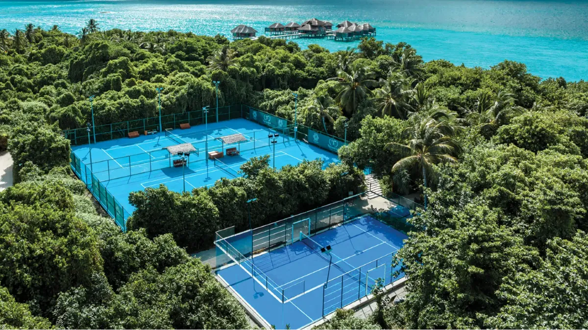 Outdoor sports activities at Vakkaru Maldives set within lush tropical island surroundings.